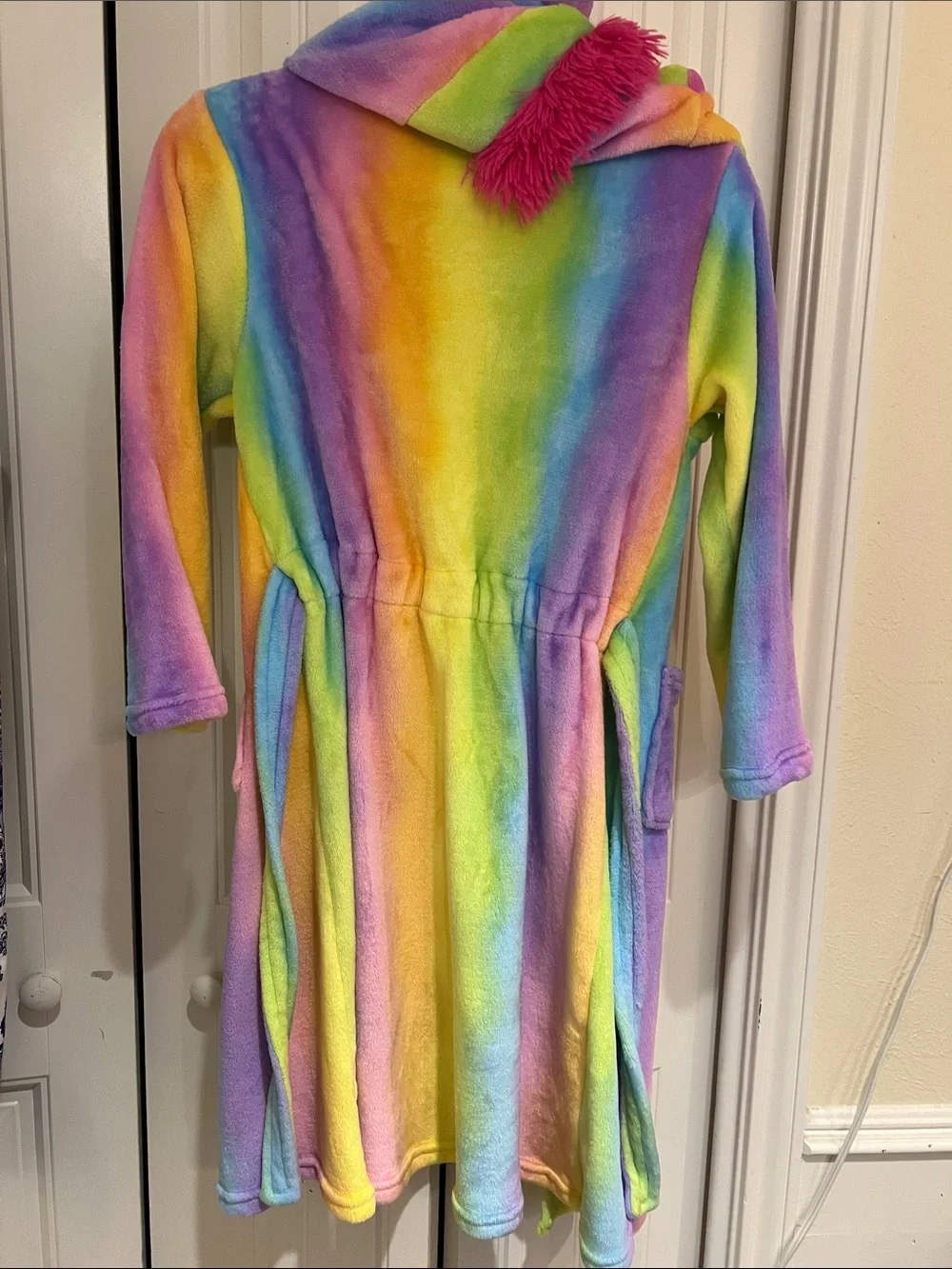 Rainbow Unicorn Hooded Fleece Robe